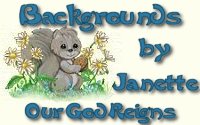 Many thanks to Janette for the use of her beautiful background set.